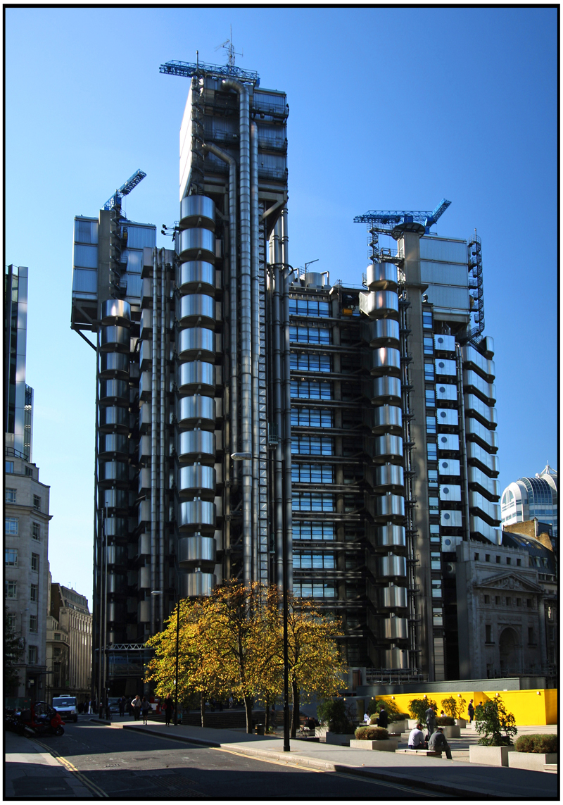 image shows the Lloyds of London building